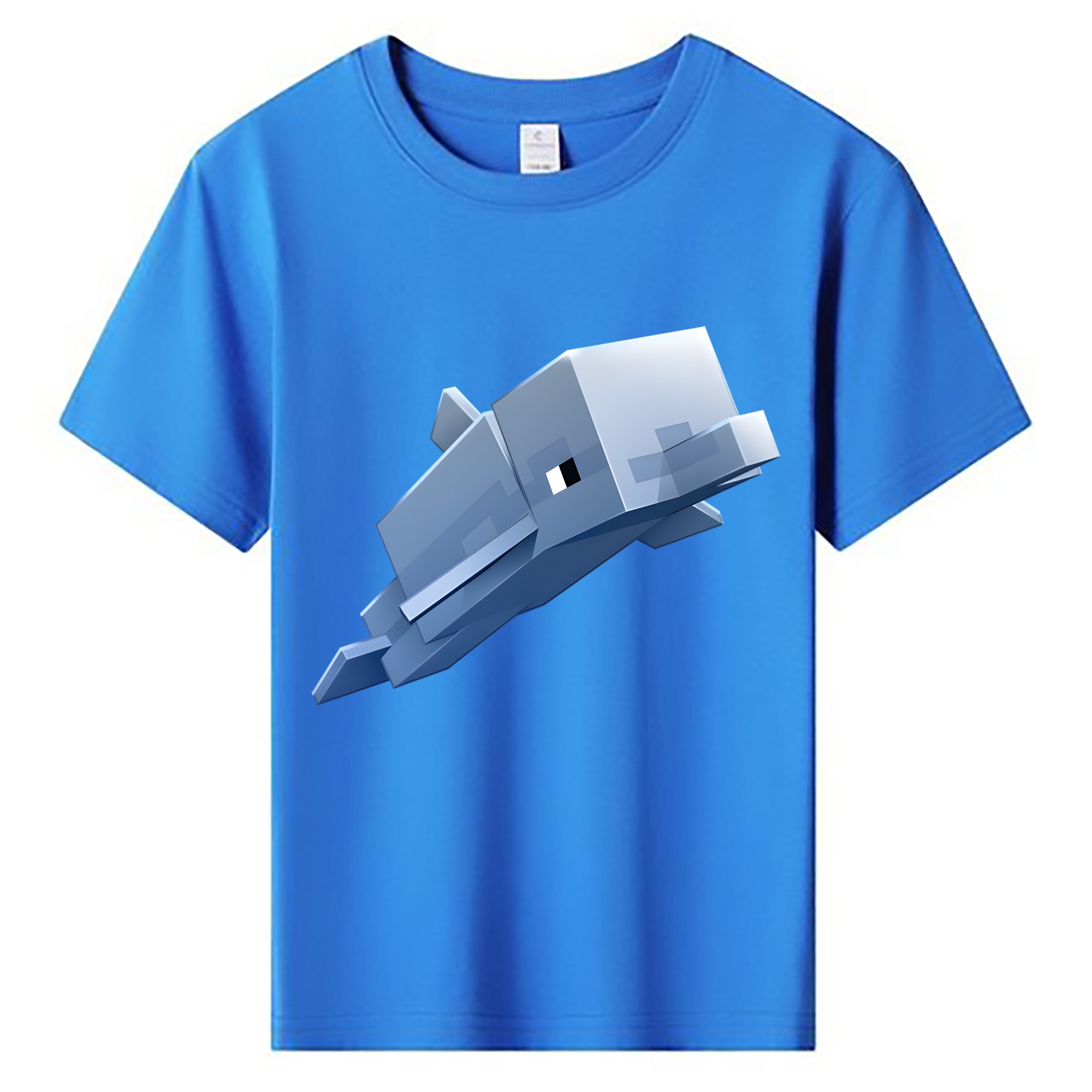 （画像用） マインクラフト ブロックの世界 Minecraft MC Block world 綿100％キッズTシャツ（フロントプリント）
